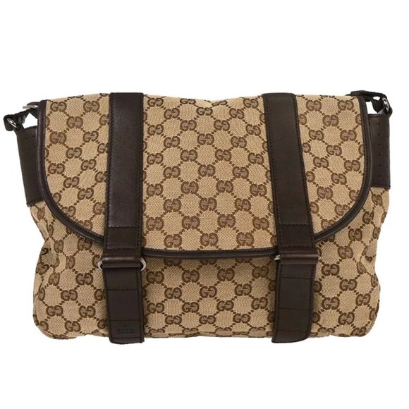 Gucci Beige Canvas GG Shoulder Bag 145859 - Picture 1 of 10